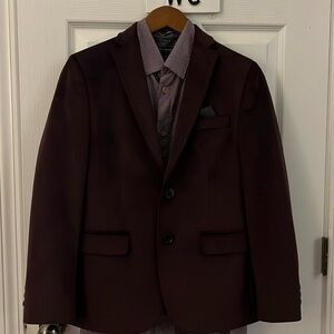 LAUREN RALPH LAUREN VELVET BLAZER WITH FAUX POCKET SQUARE